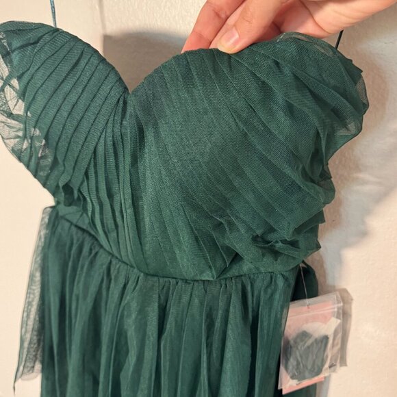 Birdy Grey Christina Strapless Emerald Green Prom Gown NWT Size Small - Picture 5 of 9